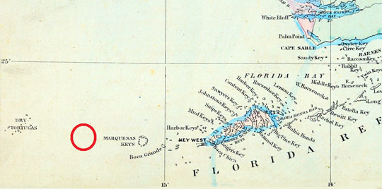 Atocha Map, Key West, FL